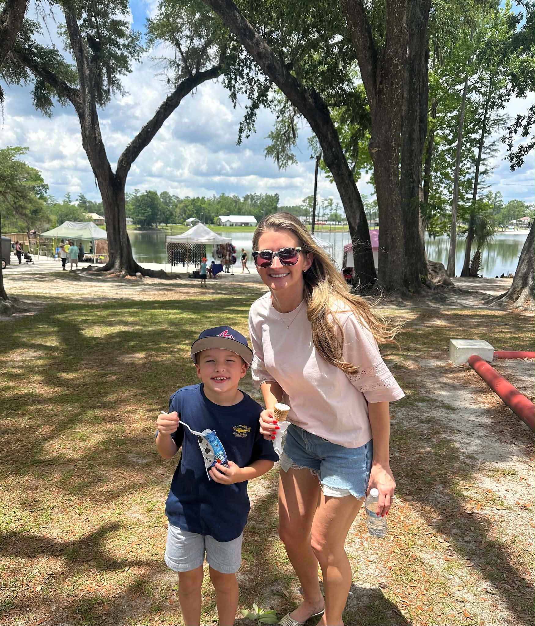 Sheena and her son at the Tupelo Honey Festival in Wewahitchka